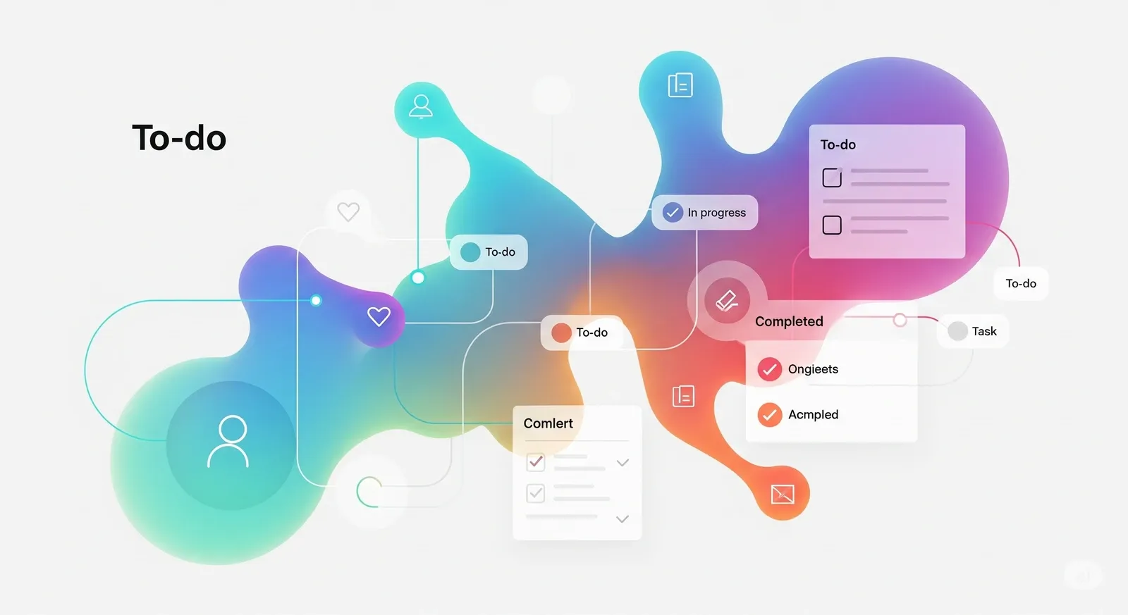 Screenshot of the Toodoo app interface with tasks and categories